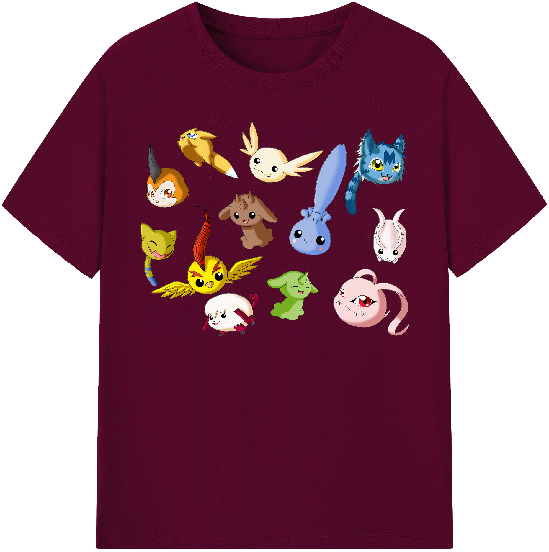 （画像用） Digimon デジタルモンスター/デジモン レディースカジュアルプリントTシャツ（綿100％）